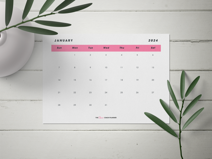 2024 Monthly Calendars - The Cheer Coach Planner - Cheer Coach Printables