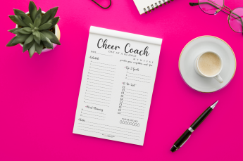 The Cheer Coach Planner Day at a Glance Notepad