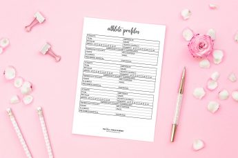 Athlete Profiles - The Cheer Captain Planner - planner for cheer captain binder