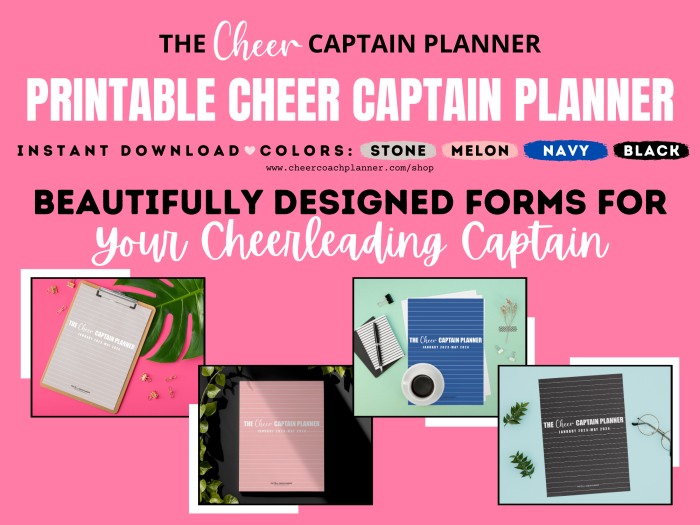 The Cheer Captain Planner - Coach Printable - Main Image