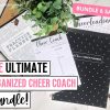 the cheer coach planner for cheer coaches binder printable organization ultimate organized cheer coach bundle