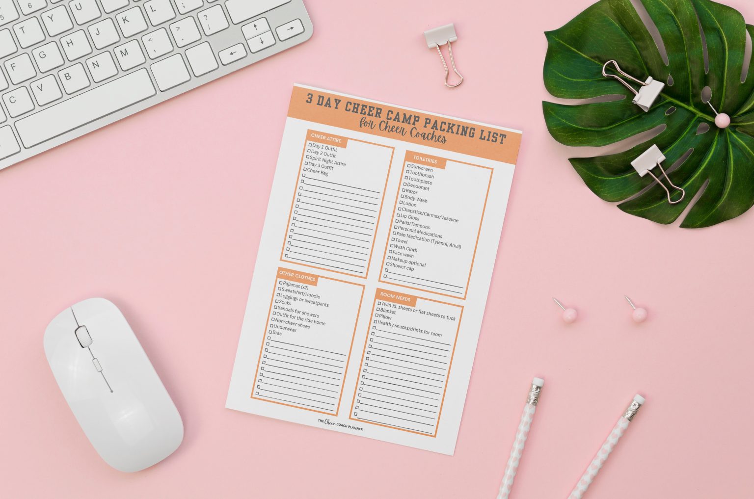 Overnight Cheerleading Camp Packing List • The Cheer Coach Planner